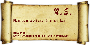Maszarovics Sarolta névjegykártya