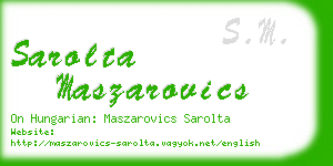 sarolta maszarovics business card